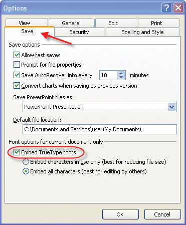 تنظیم فونت در پاور پوینت microsoft power point font setting