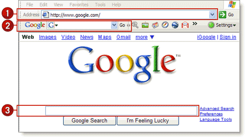 Google Toolbar Address Bar Search