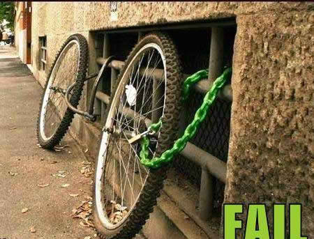 روش های عجیب و خنده دار برای قفل کردن دوچرخه