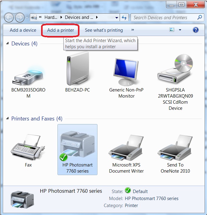 Windowse 7 Printer Sharing5 دانلود فیلم جامع آموزش شبکه به زبان فارسی Connect to printer