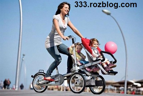 عکس دوچرخه مخصوص مادرانی که بچه کوچک دارند