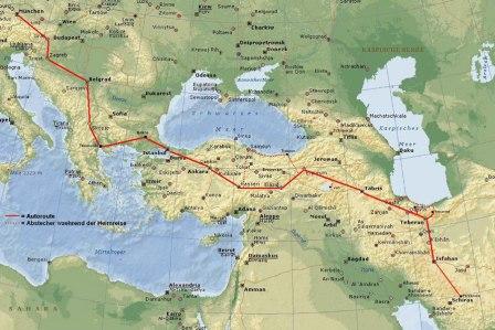 مسیر رسیدن هاری روست از المان به ایران