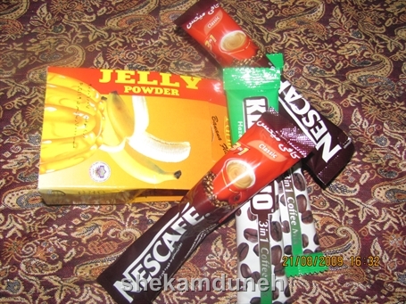 ژله ی موز و نسکافه