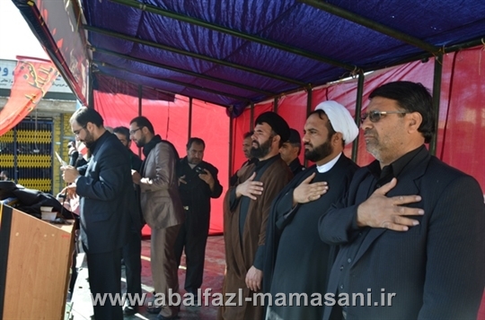 حضور فرماندار و امام جمعه محترم بهمراه دیگر مسئولان شهرستان در گردهمائی بزرگ عزاداران روز اربعین
