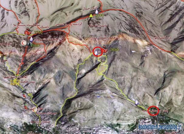 نقشه مسیر کوهنوردی کلکچال