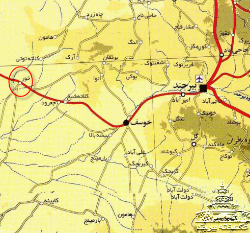 موقعيت روستاي گردشگري خوسف