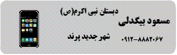 شماره تماس مدیر وبلاگ