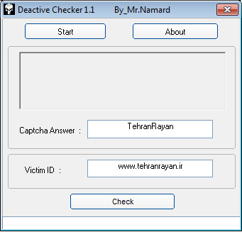 چک کردن آیدیهای دی اکتیو شده با Deactive Checker by Mr.Namard v1.1
