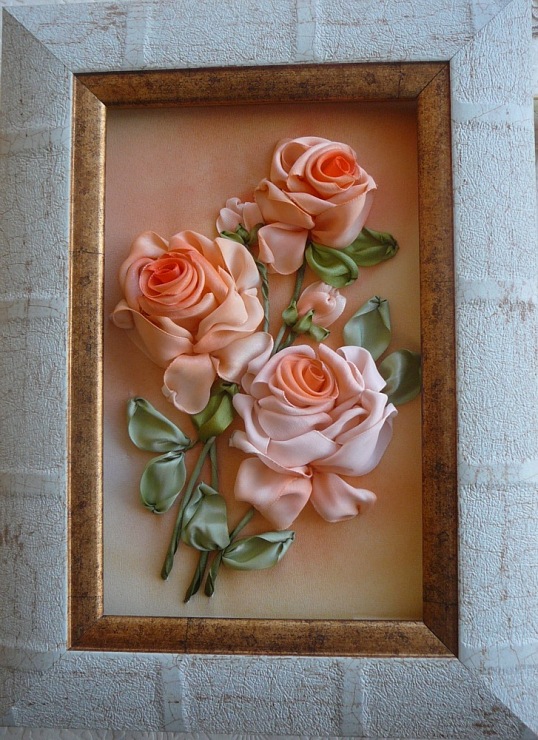 تابلو روبان دوزی