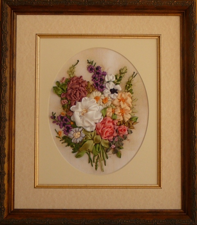 تابلوی پرگل با قاب چوبی