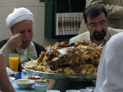 رفسنجانی و محسن رضایی در ضیافت شام