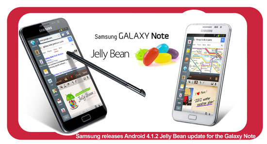 Samsung releases Android 4.1.2 Jelly Bean update for the Galaxy Note