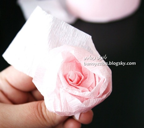 آموزش گل رز زیبا با کاغذ کشی/ آموزش گلسازی