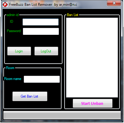 FreeBuzz Ban List Remover v1.0 by ar,min@nim Banlist