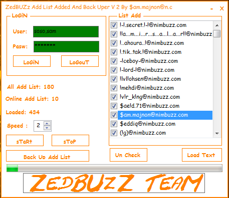 ZedBUzZ Add List Added And Backuper V2 Fixed Bug 