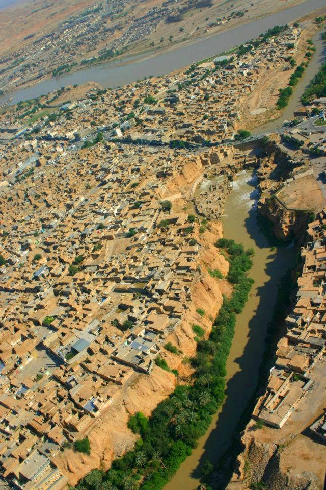 عکس هوایی از شوشتر