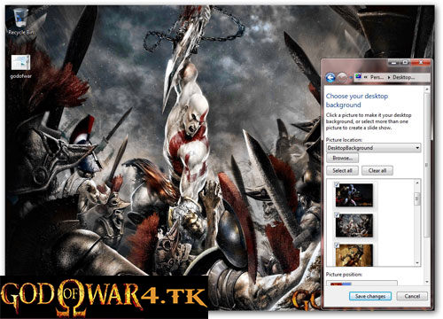 تم جدید و زیبای God of War - ویندوز 7