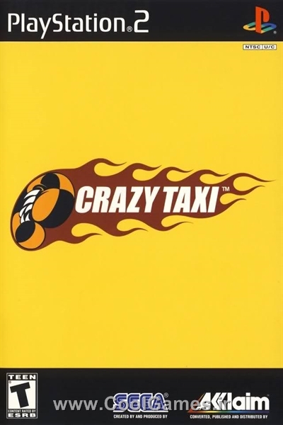 Crazy Taxi Ps2 Game - بازی تاکسی دیوانه پلی استیشن 2 - تاکسی دیوانه- بازی ps2