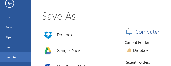 add Dropbox to Office