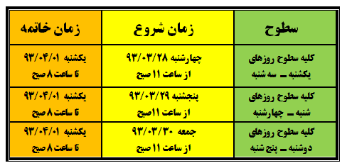 ثبت نام حفظ روز و ساعت
