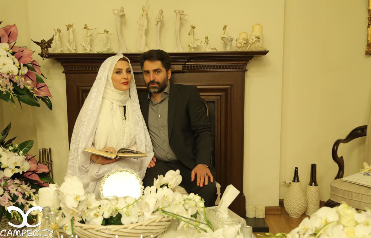 ژیلا صادقی با همسرش محسن رجبی