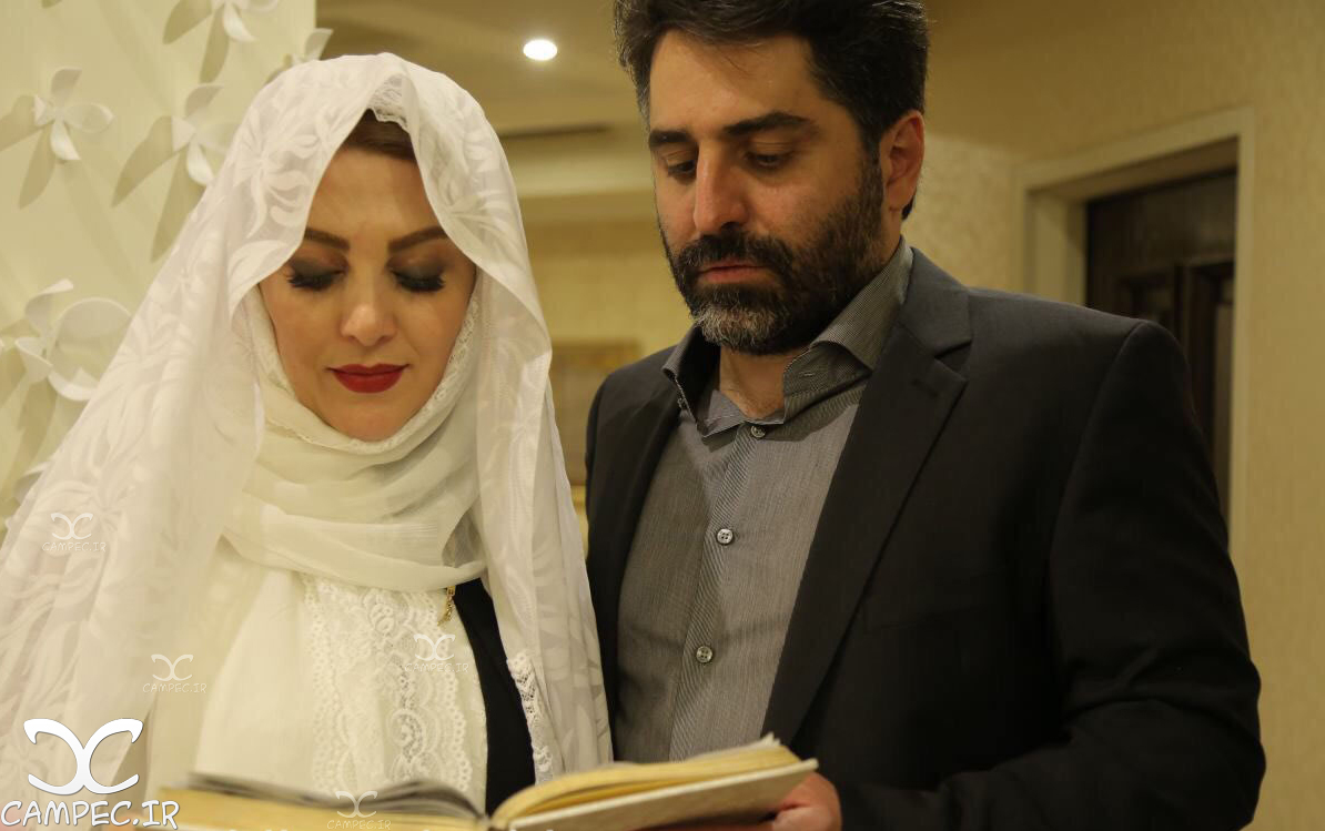 ژیلا صادقی با همسرش محسن رجبی