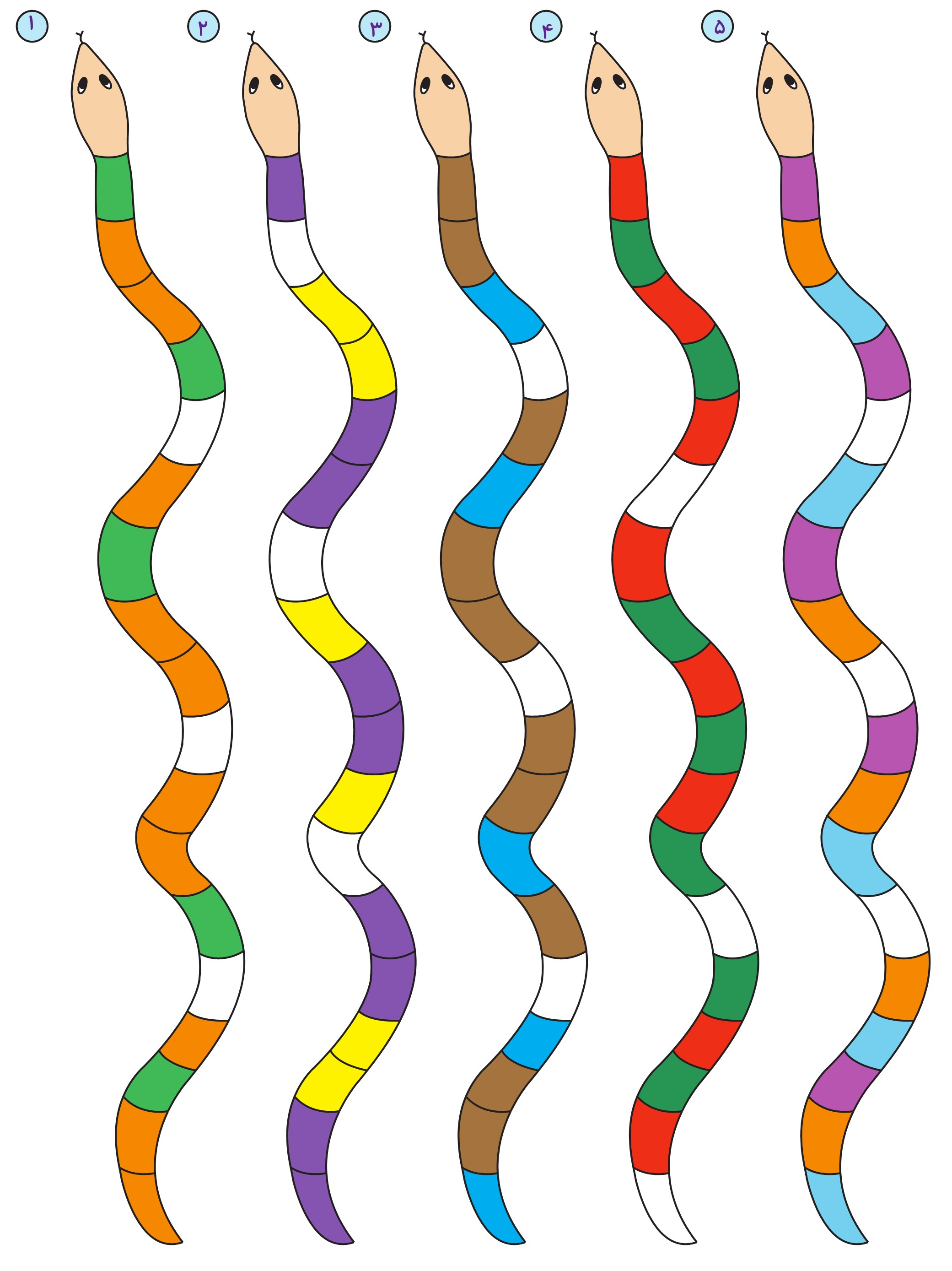 مثال ۷ الگوهای رنگی