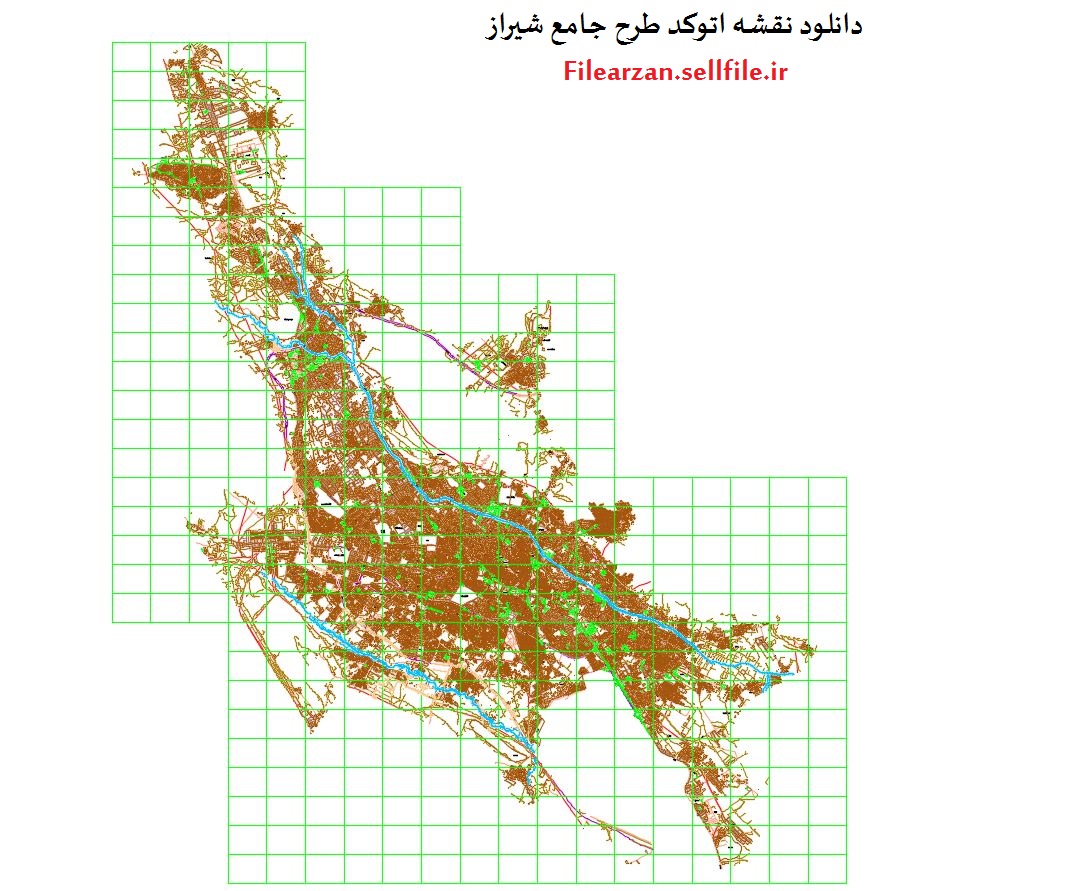 دانلود نقشه اتوکد طرح جامع شیراز