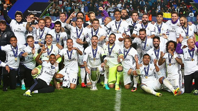 جشن قهرمانی رئال مادرید در سوپر جام اروپا 2016