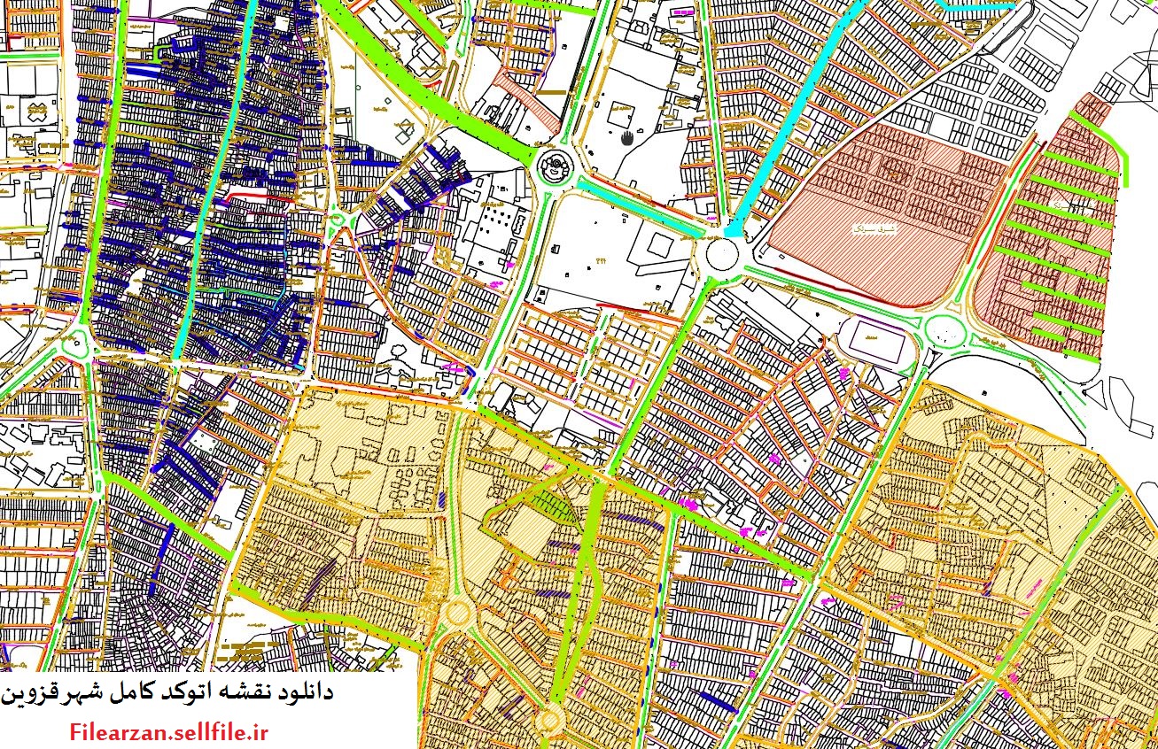 دانلود نقشه اتوکد کاربری اراضی قزوین
