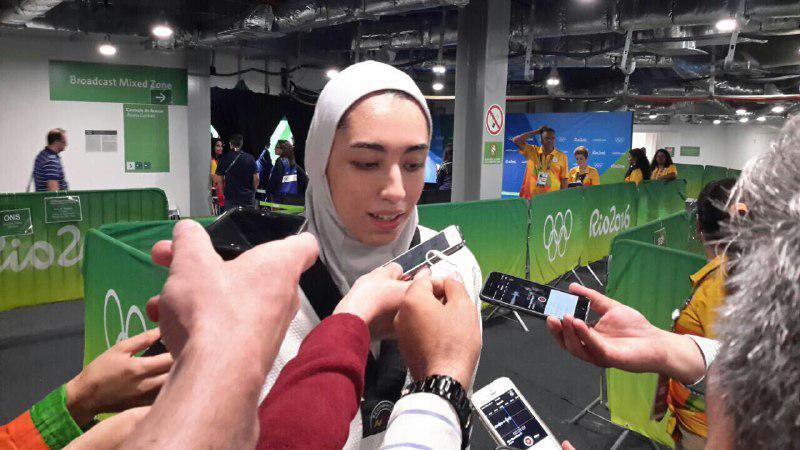 کیمیا علیزاده پس از کسب مدال برنز المپیک: