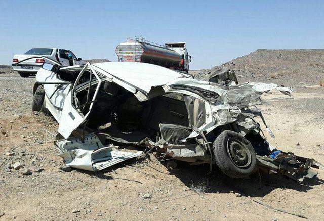 برخورد دو خودرو درجاده چوپانان