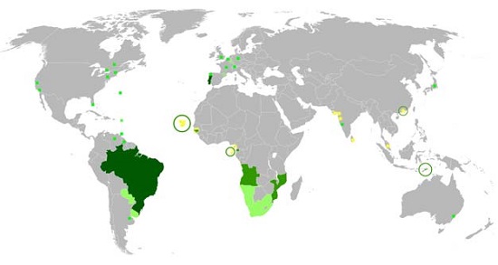 کشورهایی که پرتغالی صحبت می کنند