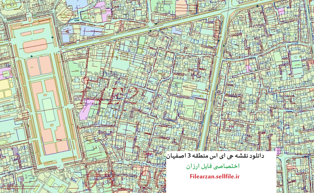 دانلود نقشه gis منطقه 3 اصفهان