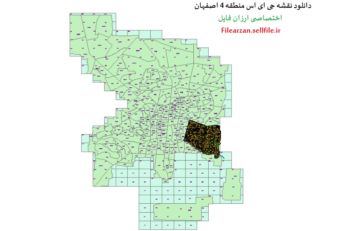 دانلود شیپ فایل مناطق 14 گانه اصفهان