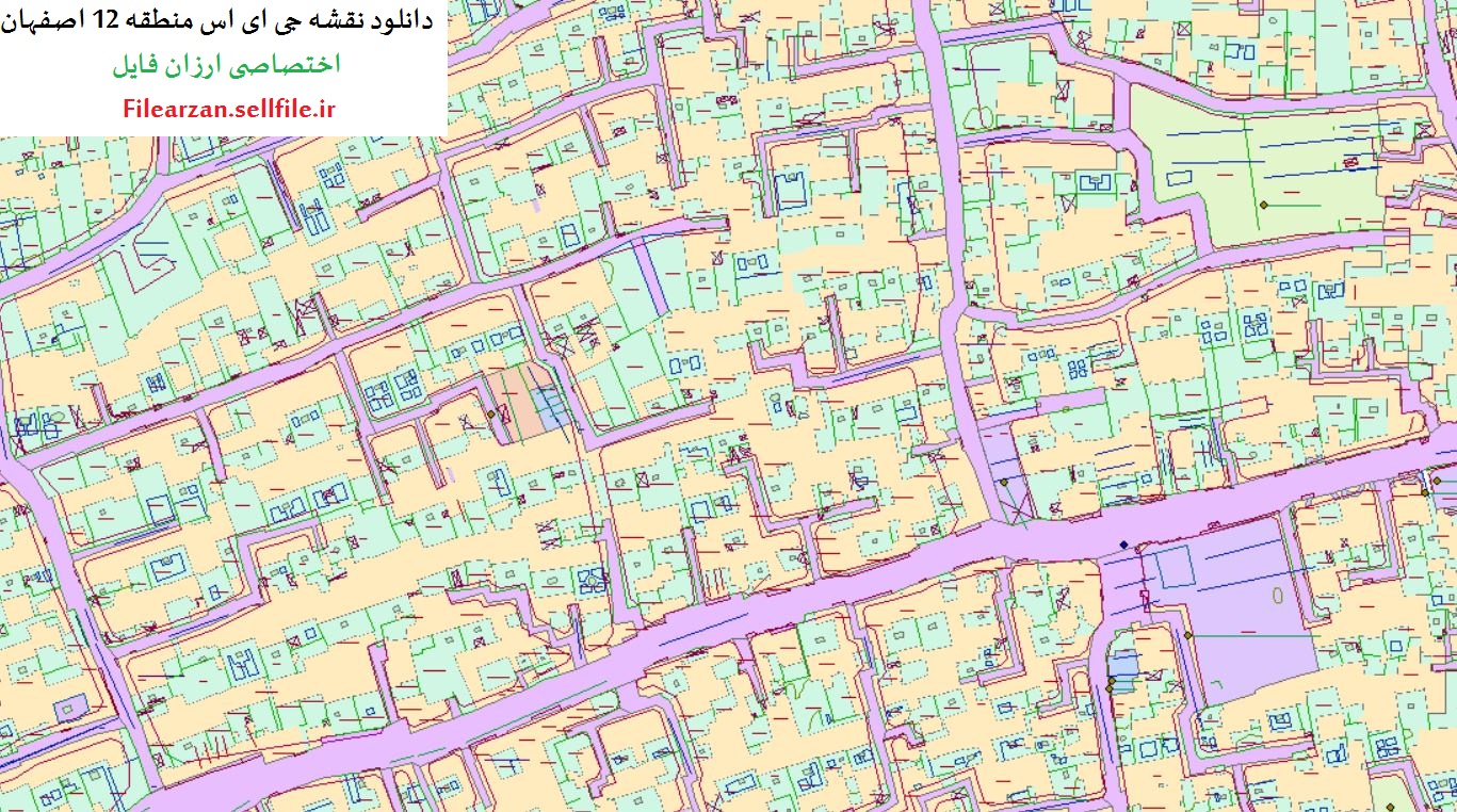 نقشه gis منطقه 12 اصفهان