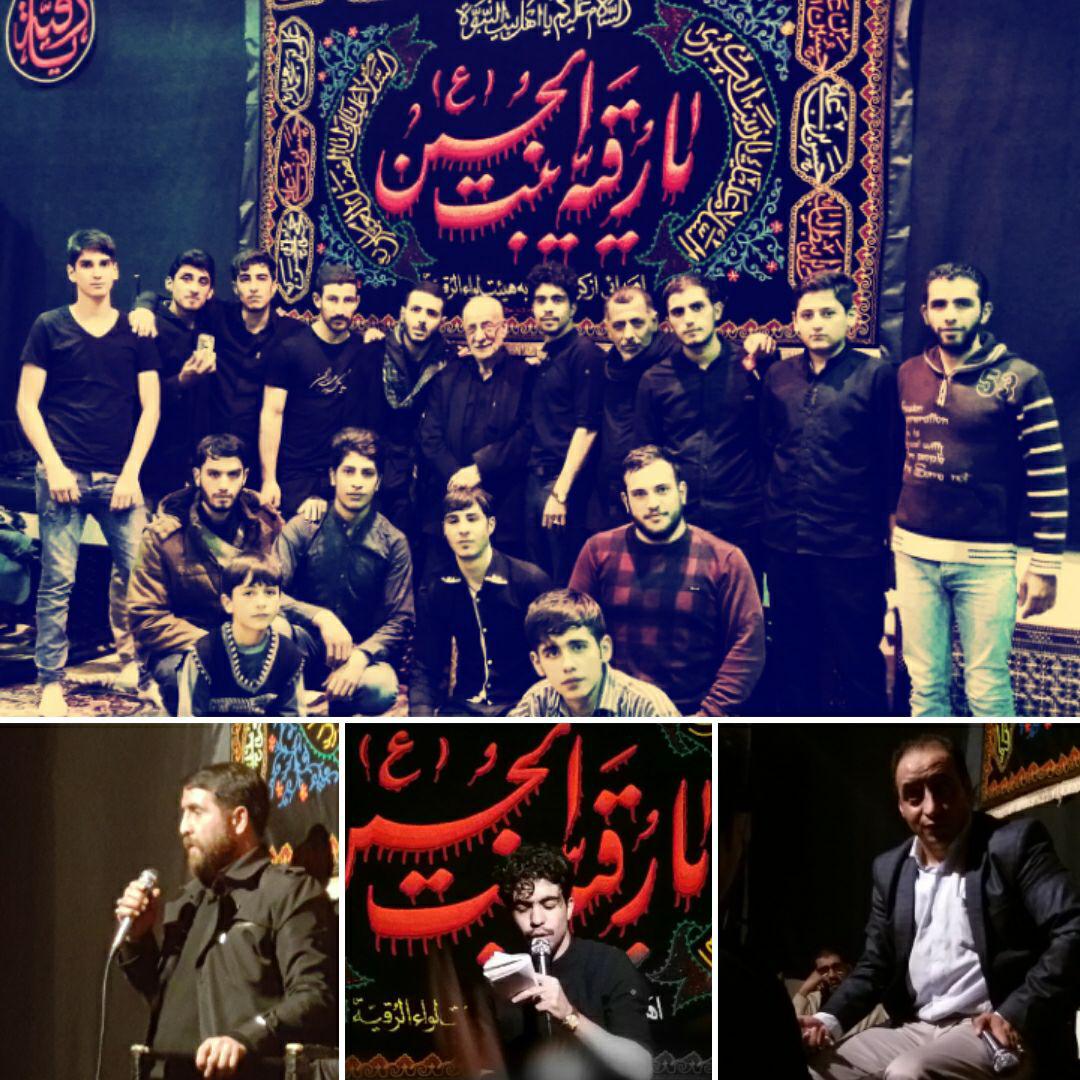 کربلایی قادر خدایی و خادمین هیئت لواءالرقیه (سلام الله علیها ) تبریز