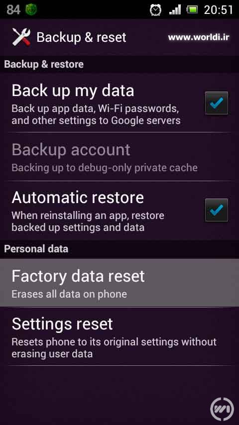  اندروید ۲.۳ به بالا