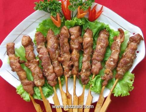 جوجه کبابی با برشهای کدو - ژاپنی