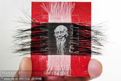 خلق تصاویر با استفاده از موهای انسان به دست هنرمند چینی