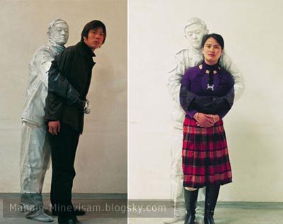 نامرئی شدن با کمک رنگ کردن قسمت های مختلف بدن توسط هنرمند چینی