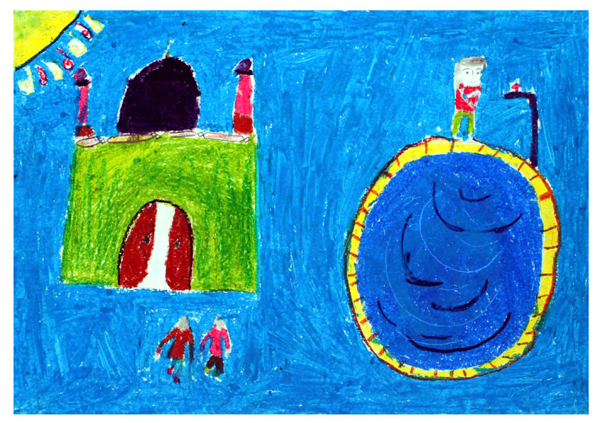 نقاشی « کودک » : سید مهدی موسوی 7 ساله از مرکز ۲ بوشهر