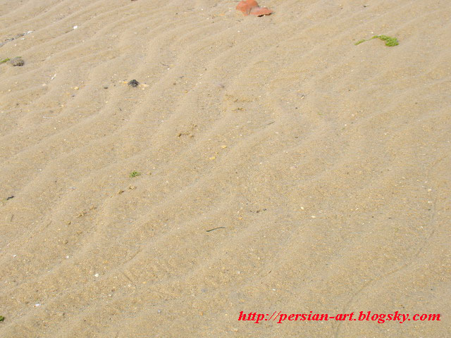 آثار شکنجی شکل موجی ماسه های ساحلی