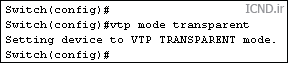 ۳) VTP Mode ها و امنیت VTP